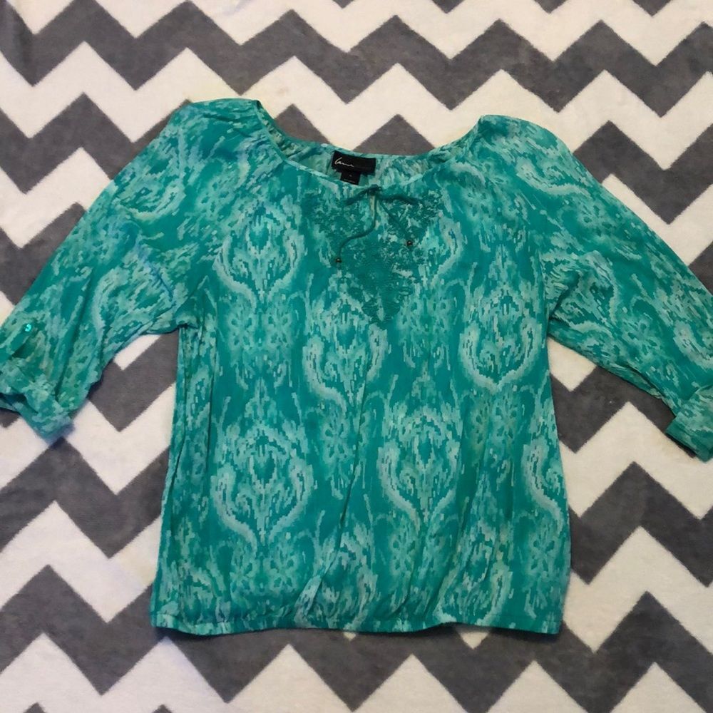 Lane Bryant Blouse Emerald Size 14